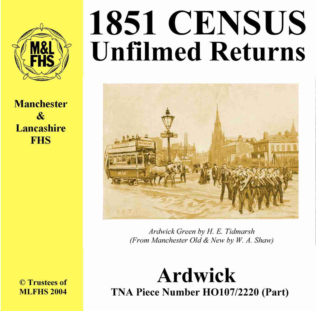 1851 Census Returns for Ardwick