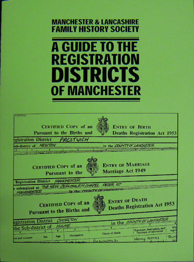 Guide to Registration Districts of Manchester