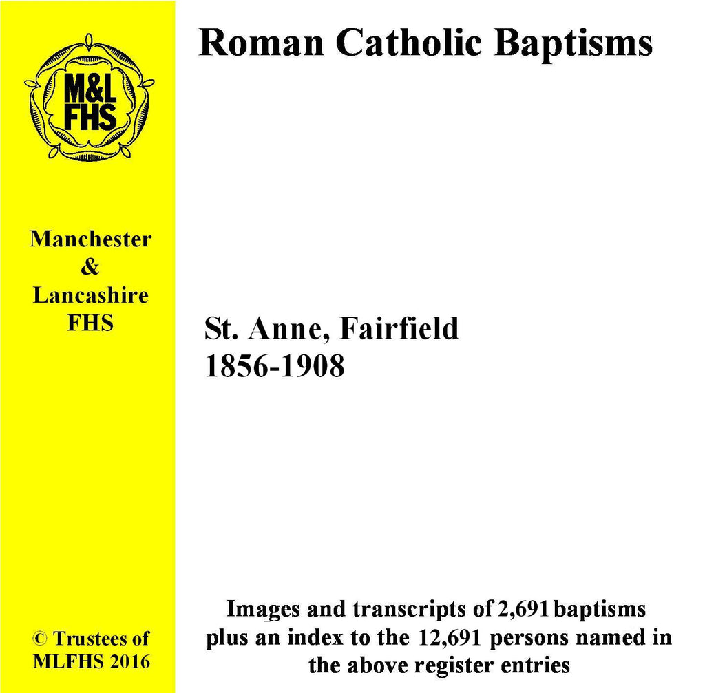 Fairfield, St. Anne, Baptisms 1856-1908 (Download)
